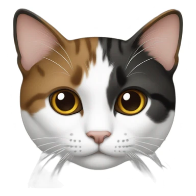 two cats, one black and white, the other brown sticker