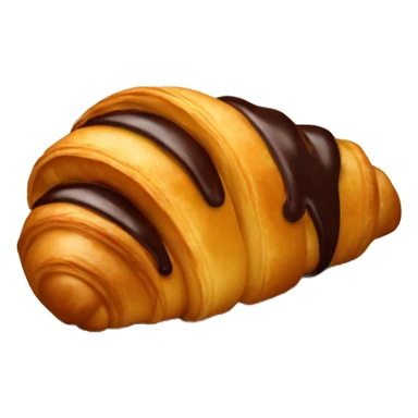croissant with chocolate  sticker