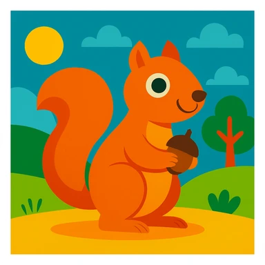 Squirrel sticker