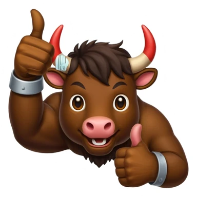 Emoji like (thumbs up) bull's hoof sticker