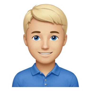 Charlie kirk with blonde hair and Blue eyes on epstein island but make hi really look like Charlie kirk sticker