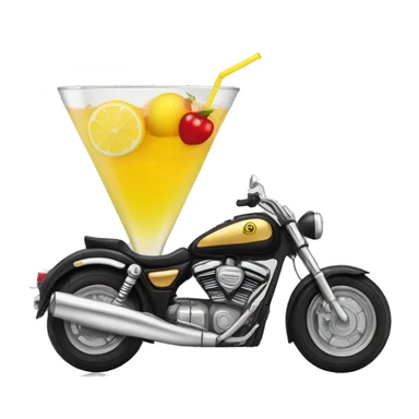 cocteles en una moto sticker