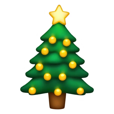 a christmas tree with warm lights sticker