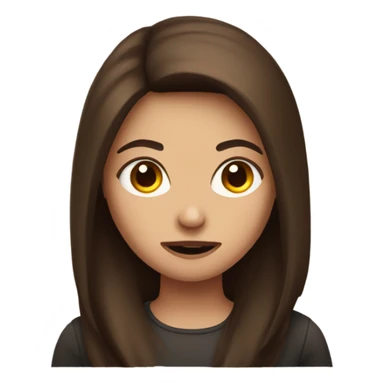 Evil girl with brown hair sticker