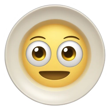 cute plate with dollar eyes sticker