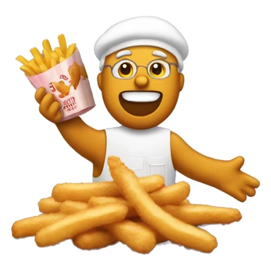 Chicken tenders and fries sticker