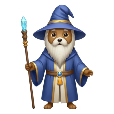 Dog wizard sticker