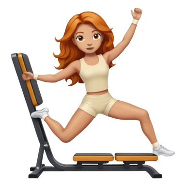 Ginger girl leg press middle part hair stretching cream outfit sticker
