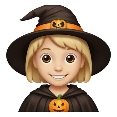 kid with hallowen costumes sticker
