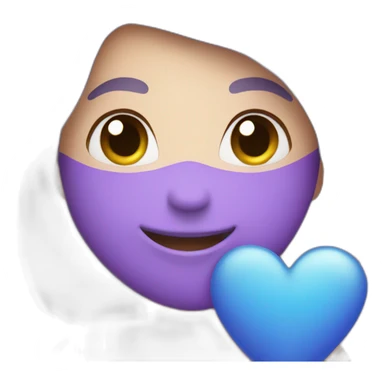 Purple and blue Heart sticker