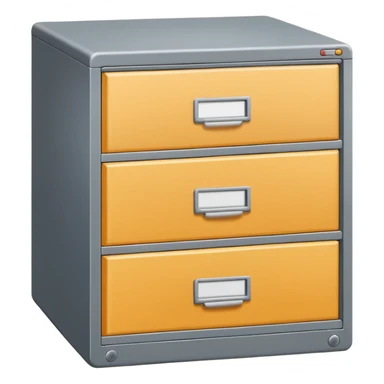 filing cabinet with vertical stacked drawers sticker