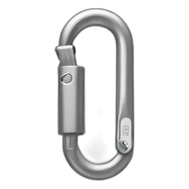 Climbing carabiner with security lock sticker