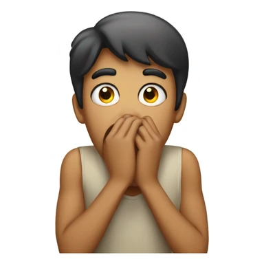 Hand over mouth shocked sticker