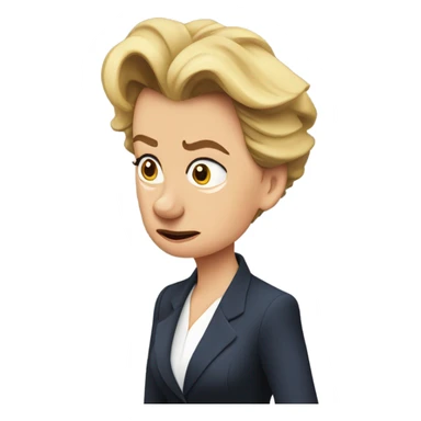 Ursula von der Leyen sad sticker