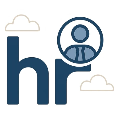 iconic and sleek business logo with 'hr' abbreviation, Human Resources theme sticker