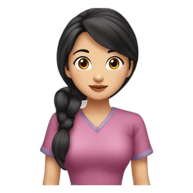 Evelyn Cathy Widjaja - asian black hair girl sticker