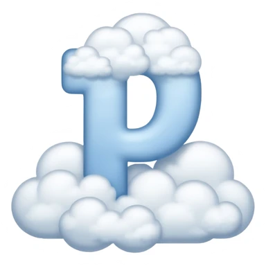 The number 1 a made from clouds sticker