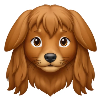 Miny long haired doxen  sticker