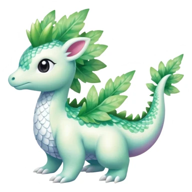 Shiny Sparkly beautiful gorgeous ethereal Scaley Exotic Shaymin-Aurorus-Dragonair-Fakémon-hybrid-creature (full body) sticker