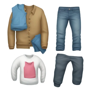 a pile of clothes sticker