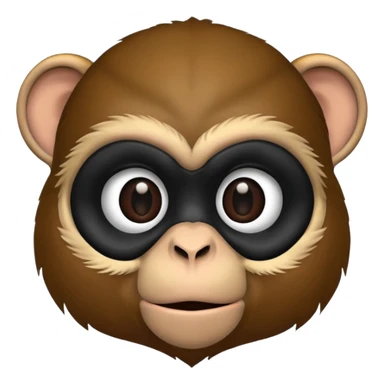 monkey with black mask  sticker
