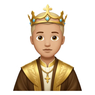 A biblical illustration of the Rich Young Ruler, a well-dressed young man in fine robes with gold accents sticker