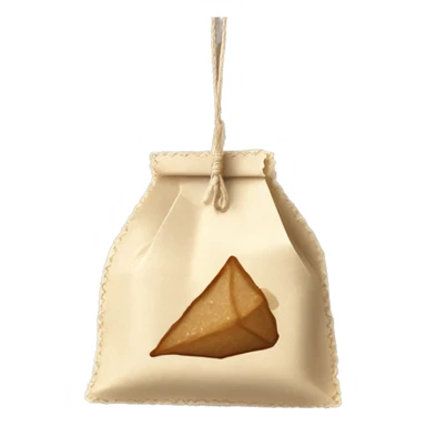 teabag beige with string sticker