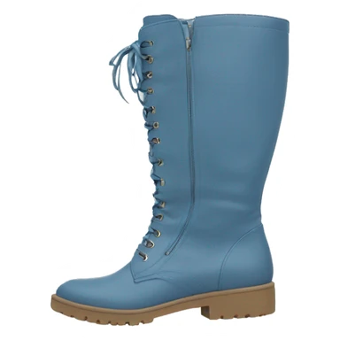 Dust blue knee high boots sticker