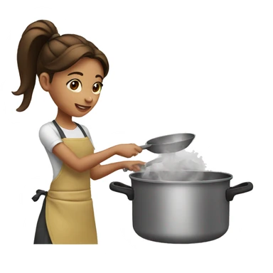 girl cooking sticker