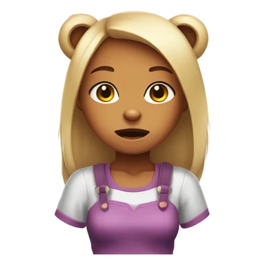 Animal Girl bear mad sticker