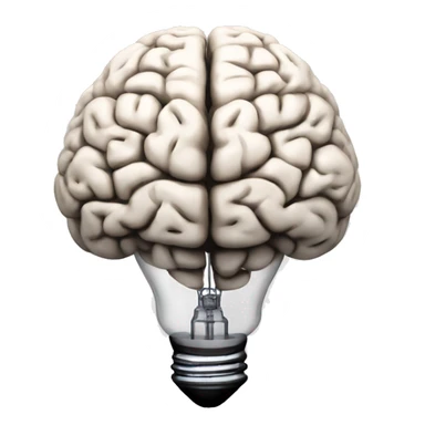 the human brain shaped idea lightbulb sticker