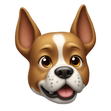 The funny dog head sticker