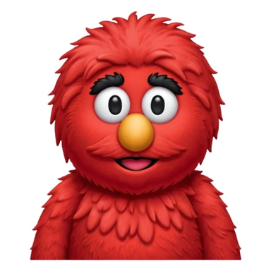 Elmo no eyebrows or mustache  sticker