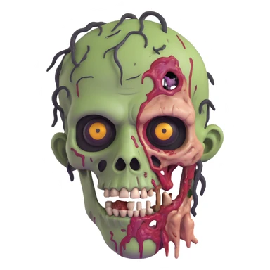 zombie with decaying flesh sticker