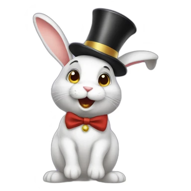 Magician rabbit sticker