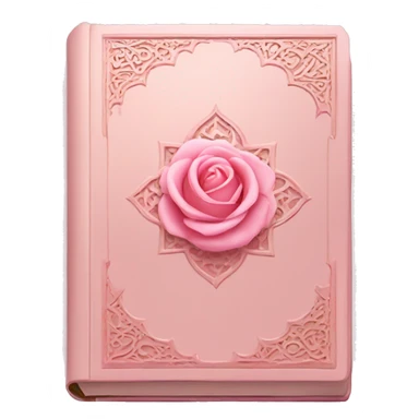 Light pink Quran with rose  sticker