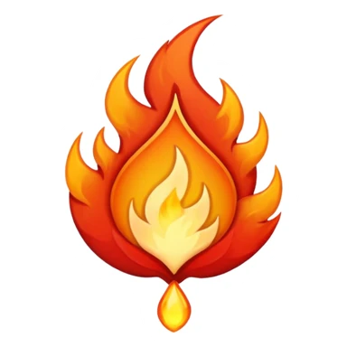 Logo pyro genshin impact sticker