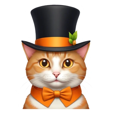 Cat with tophat sticker
