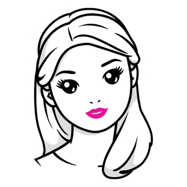 Barbie logo sticker