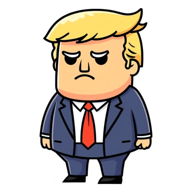 Trump dressed as a piece of shit sticker