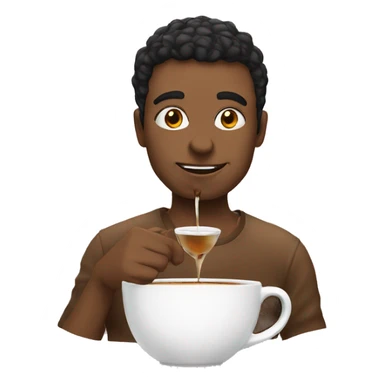 Drinking tea sticker