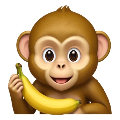 monkey eating banana sticker