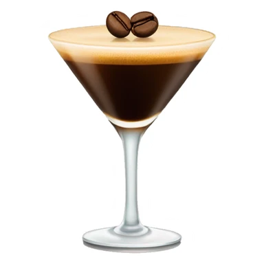 Espresso Martini with three coffee beans on top sticker