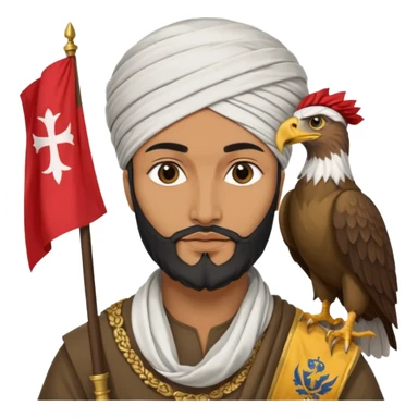 Saladin ayyubi eagle flag historically accurate sticker