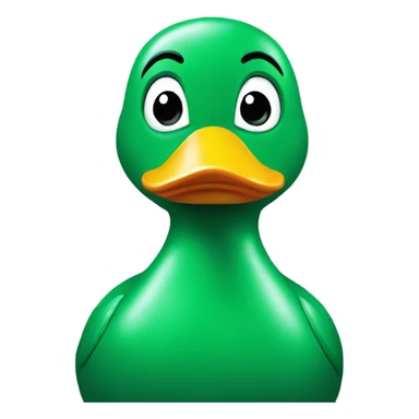 green rubber duck sticker