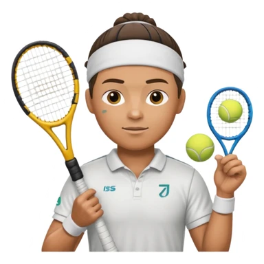 ronaldo half body with head band,half body, tennis racket sticker