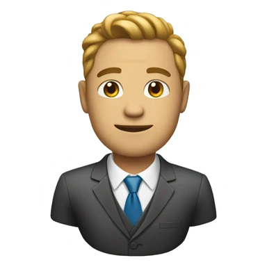 man in office suit sticker