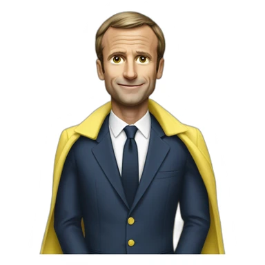 emanuel-macron wearing banana clothes sticker