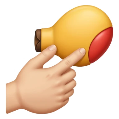 Emoji de una mano pegándole a un culo  sticker
