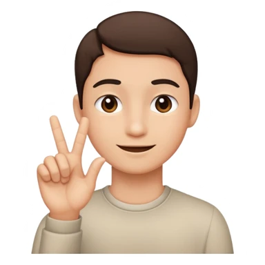 Finger tapping with smily face  sticker